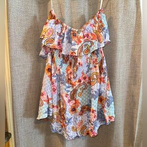 Promesa Multicolor Paisley Ruffle Romper